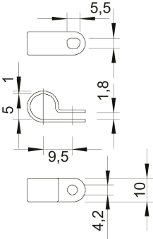 OBO 255 5.2 LGR Befestigungsschelle 