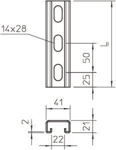 OBO MS4121P0600FS Profilschiene gelocht 
