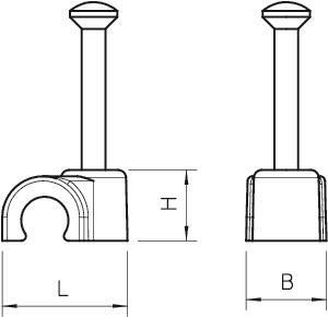 OBO 2011 35 LGR ISO-Nagel-Clip 11mm L35 