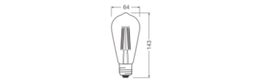Ledvance LED CLASSIC 3.8W 827 Clear 