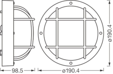 Ledvance Bulkhead Essential Round E27 