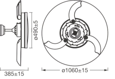 Ledvance Ceiling Fan Retractable 1070 