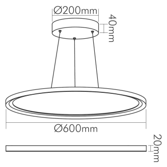 Nobile LED Pendel-Panel R600  1576011012 