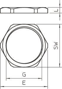 OBO 169 MS PG42 Gegenmutter PG42 CuZn N 