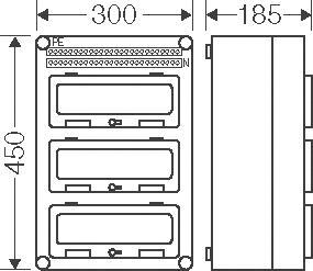 HENS Automaten-Gehäuse 3R 36TE 3  MI1333 