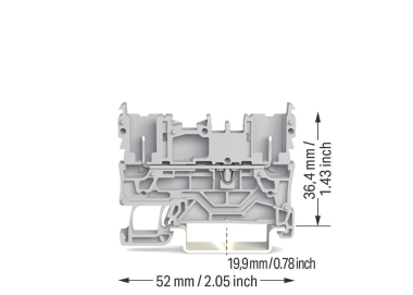 WAGO 2022-1601 2-Pin-Basisklemme,für 