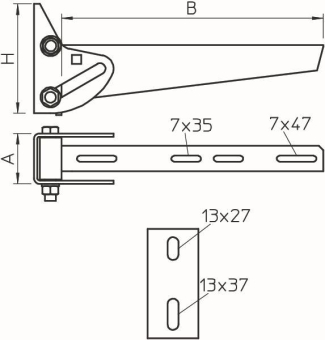 OBO AWV 51 FT Wandausleger variabel 