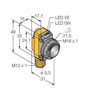 Turck Opto Sensor,Laser     QS186LE211Q8 