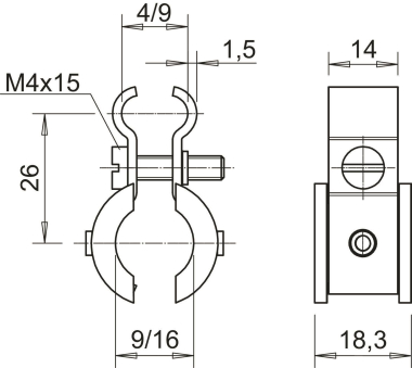 OBO 4021 K 9-16 A4 Spanndrahtschelle 