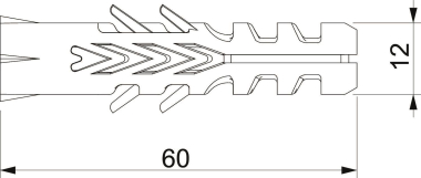 OBO 910 F 12x60 Spreizdübel 12x60 PA 
