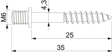 OBO 985 M6 25 Schraubdübel M6x25mm St G 