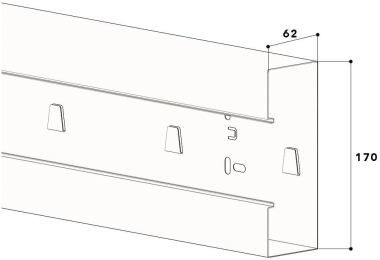 GGK 11750 Brüstungskanal-Unterteil BRS 