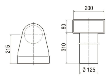 MAICO Winkel             MF-WL125 80/200 