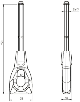 Rademacher GGK 539-13 Öse f.Handkurbel 