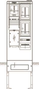 Hager Zähleranschlusssäule     ZAS205NM9 
