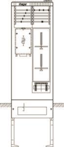 Hager Zähleranschlusssäule     ZAS205KH1 