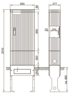 Hager Zähleranschlusssäule   ZAS205BD14A 