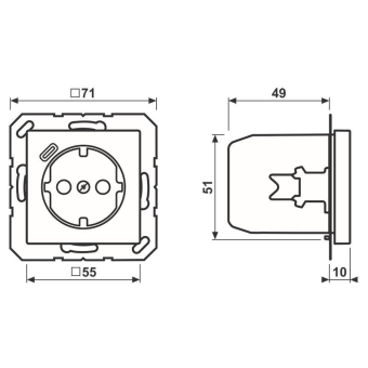 Jung SCHUKOsteckdose m.USB  A1520-18CWWM 