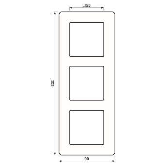 Jung AV583GLMMO Glasrahmen AV 583 GLM MO 