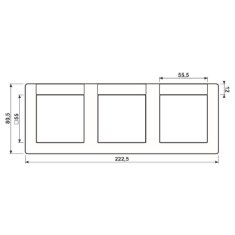 JG Rahmen 3fach waagerecht    AS5830NAWW 