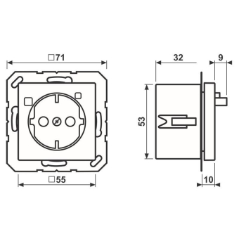 Jung FI-SCHUKO Steckdose 30mA A5520.30WW 