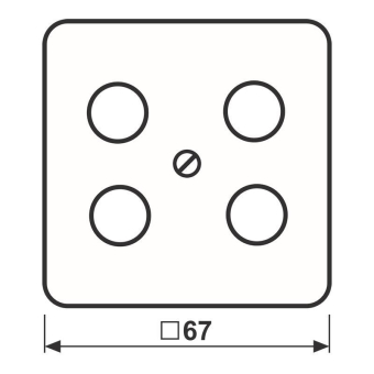 JG CD 500 Koax-Abdeckung   CD561-4SAT1WW 