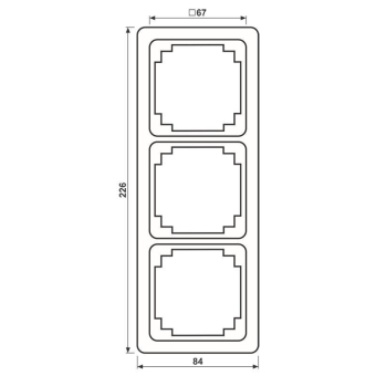 JG Rahmen 3-fach                CDP583SW 