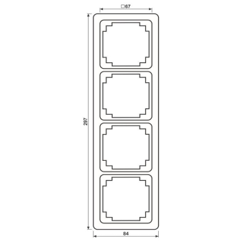 JG Rahmen waagr./senkr.Kombi.   CDP584LG 