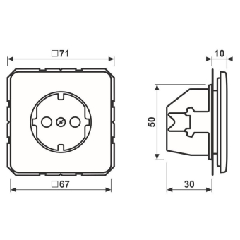 JG SCHUKO Steckdose             CD1520WW 