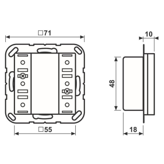 Jung KNX RF Funk-Wandsender-  A5073RFTSM 