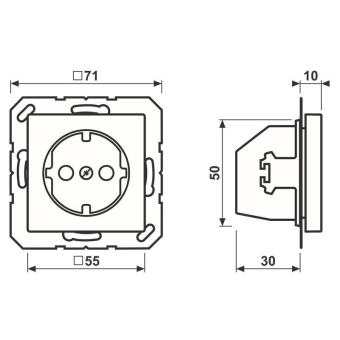 Jung SCHUKO  Steckdose       A1520NBFWWM 