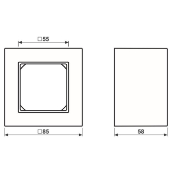 Jung Rahmen 1fach A 550 28mm  A5581HBFWW 
