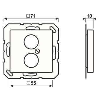 JG Abd. f. 2 Kleinsteckdosen    A562-2CH 