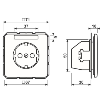 Jung SCHUKO Steckdose     CD1520BFKINAWW 