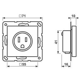 JG Steckdose Nema              A521-15WW 