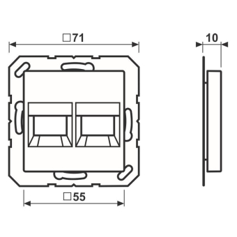 Jung Abdeckung f.MJ 2f WE    A1569-2WESW 
