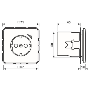 Jung JUNG HOME SCHUKO        BTCD1521SWW 