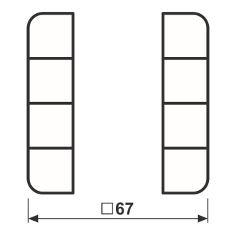 JG Tastensatz komplett 4fach  CD504TSAWW 