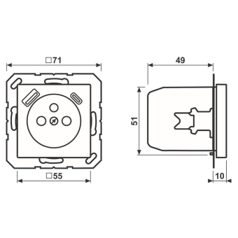 Jung Steckdose         A 1520F-15 CA WWM 