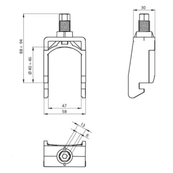 Unex Kabelschelle achatgrau     67761-48 