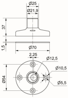 Werma Fuß f.Rohr D25mm          97584090 