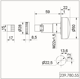Werma AS-i LED-Leuchte EM 24VDC 23978055 