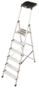 KRAU SECURY Alu-Leiter 6 Stufen   126542 