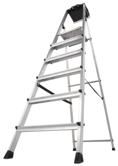 KRAU SECURY Alu-Leiter 6 Stufen   126542 