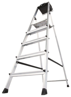 KRAU SECURY Alu-Leiter 5 Stufen   126535 