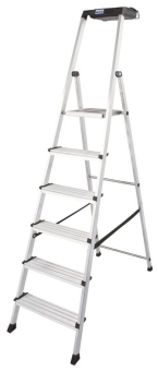 KRAU SECURY Alu-Leiter 6 Stufen   126542 