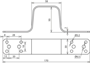 DEHN Überbrückungslasche o. Mitt  377016 