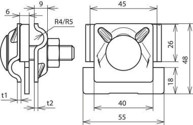 DEHN Falzklemme RD 8-10mm         365220 