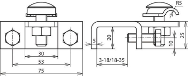 DEHN Anschlussklemme waagerecht   372240 