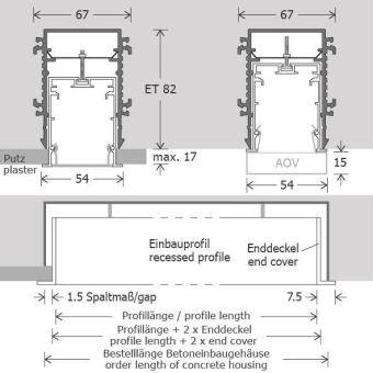 LTS Lichtkanal 45 LK-Z 045.005.2 BT/... 